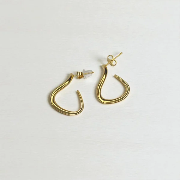 Gold Teardrop Hoop Earrings | Minimalist Gold Jewelry