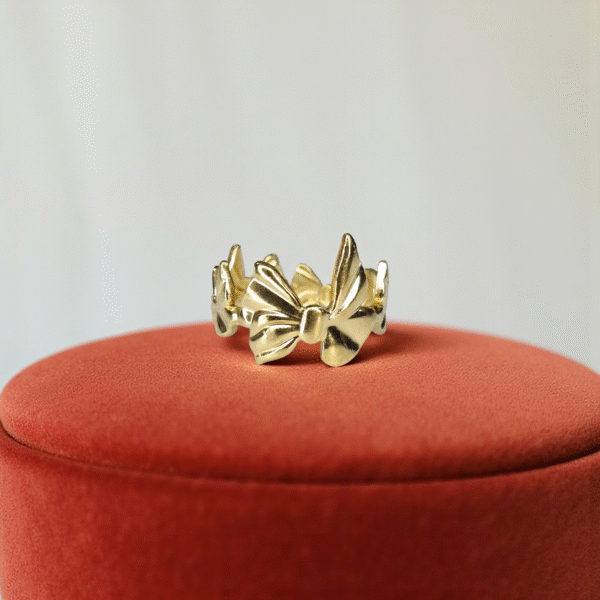 Golden Bow Statement Ring