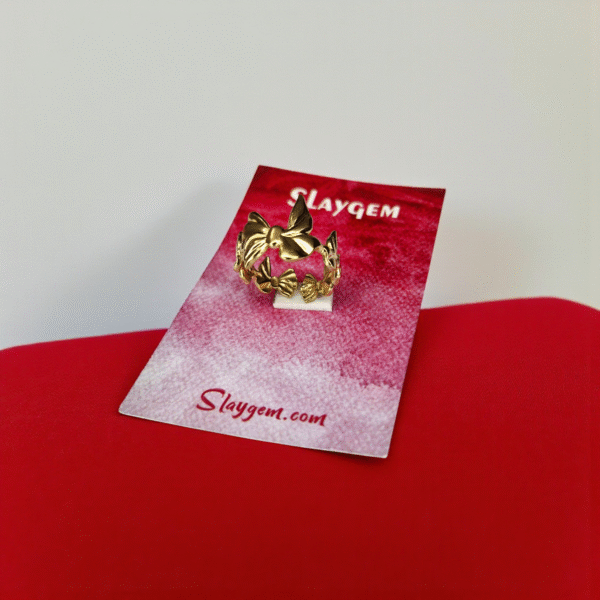 Golden Bow Statement Ring - Image 2
