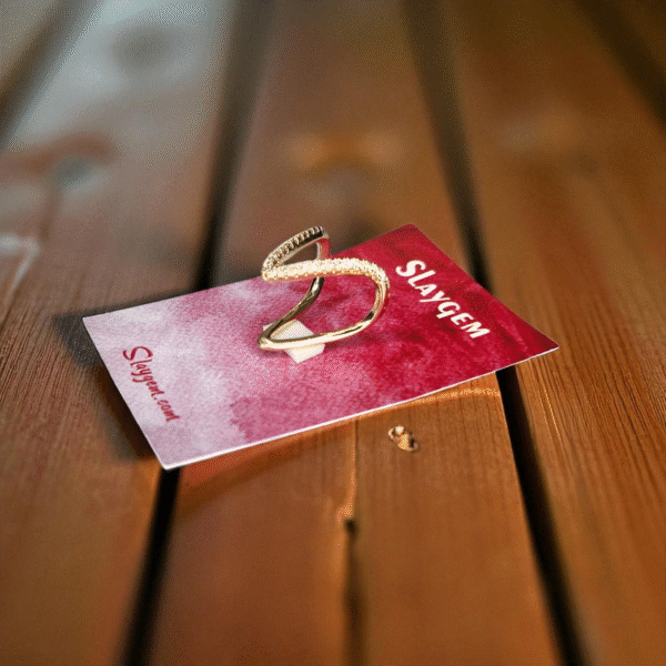 Infinity Sparkle Ring - Golden - Image 3