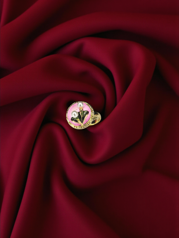Slaygem Blossom Pearl Gold Ring: Art Deco Gold & Pearl