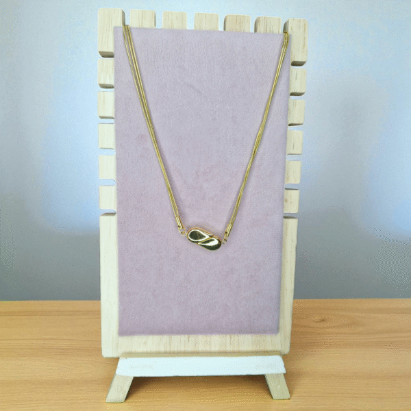 Golden Heart Trio Chain Necklace