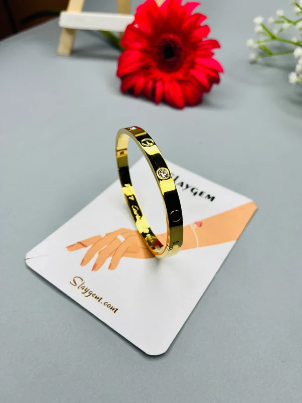 Crystal Love Bangle Bracelet - Image 2