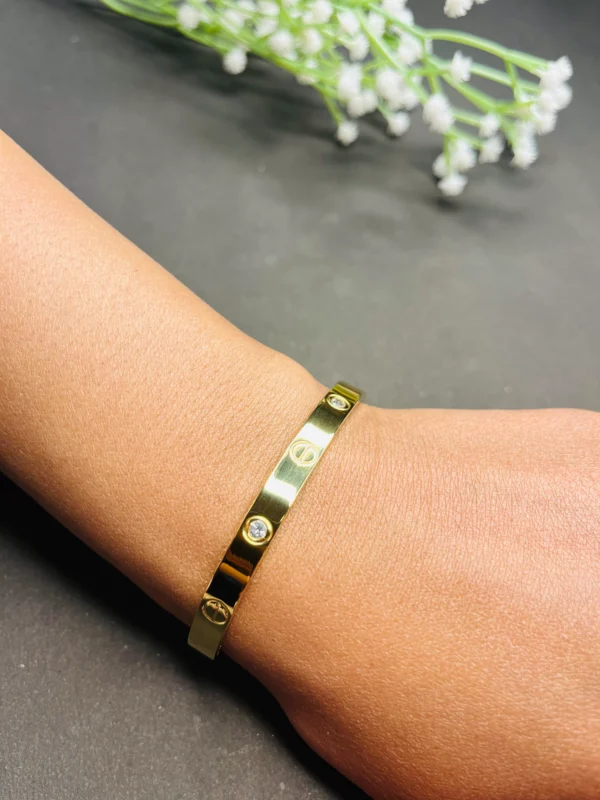 Crystal Love Bangle Bracelet - Image 5
