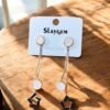 Gold Star Drop Earrings - Image 3