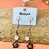 Gold Star Drop Earrings - Image 2