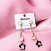 Gold Star Drop Earrings