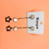 Gold Star Drop Earrings - Image 4