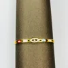 Gold Evil Eye Cuff Bracelet with Enamel & Crystals - Image 4