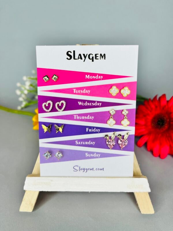 Slaygem 7-Day Earrings Set - Image 2