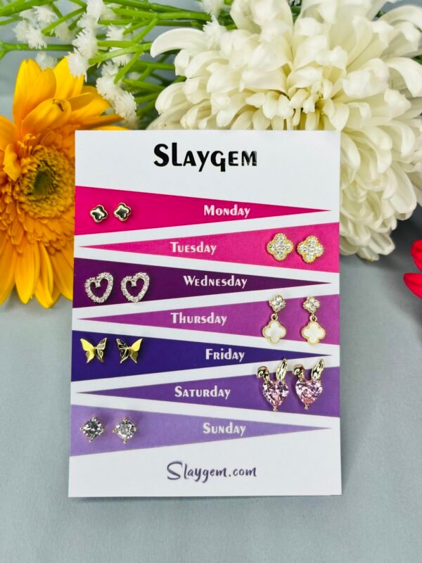 Slaygem 7-Day Earrings Set