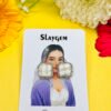 Square Crystal-Studded Fabric Earrings - Image 3