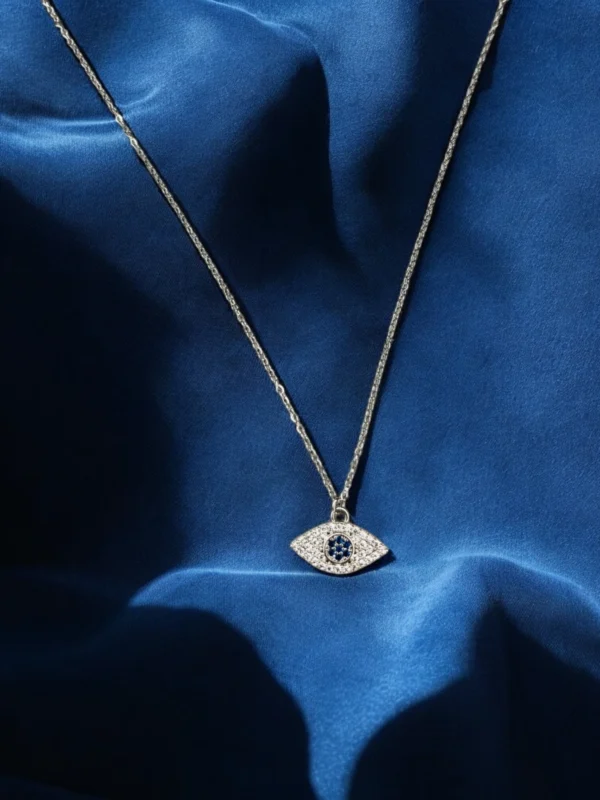 Crystal Evil Eye Pendant Necklace