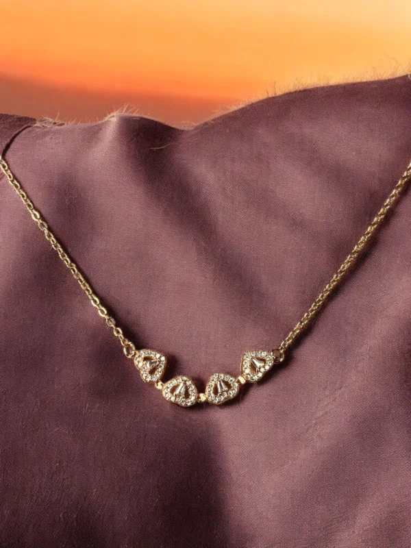 Gold Heart Charm Necklace - Image 2