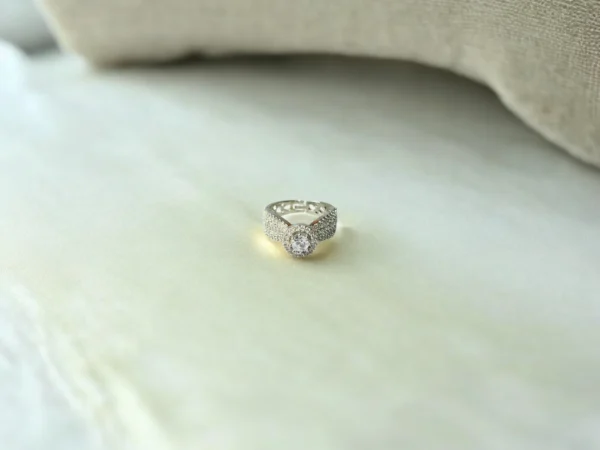 Gold Rhinestone Open Ring