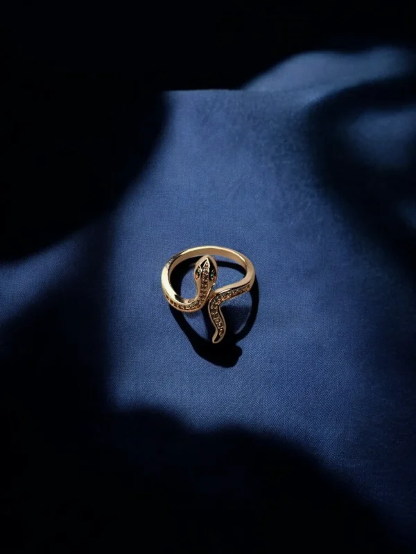 Gold Snake Wrap Ring - Image 2