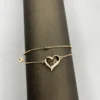 Rose Gold Double Chain Heart Bracelet - Image 5