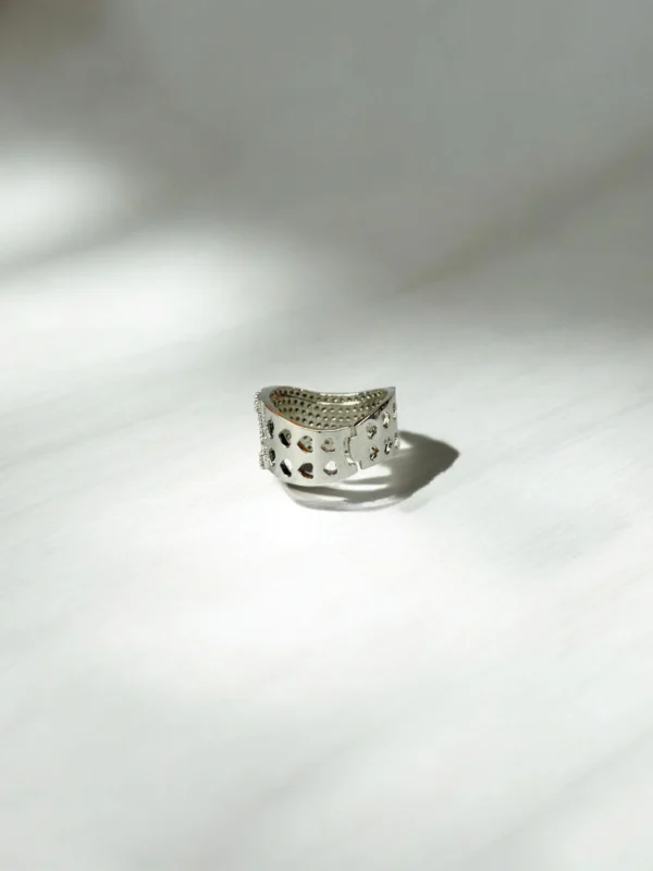 Silver Rhinestone Open Ring - Image 3