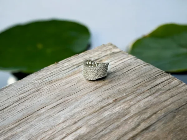Silver Rhinestone Open Ring