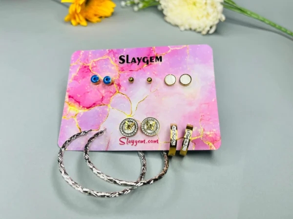 6-Piece Earring Set - Mix and Match for Your Unique Style - Image 4